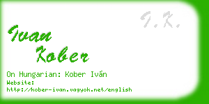 ivan kober business card